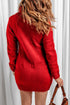 Cowl Neck Cable Knit Sweater Dress